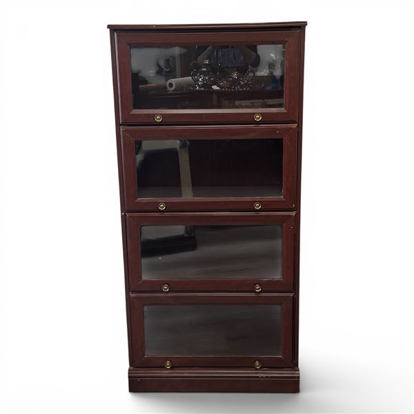 Contemporary Barrister Bookcase - 12" D x 29" W x 60" Tall - One solid unit