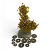 Image 1 : 9" Tall Feng Shui Lucky Tree and 10 Brass Feng Shui Medallions