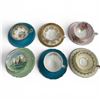 Image 2 : 6 Vintage English China Teacups - Aynsley, Paragon and Tuscany