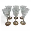 Image 1 : 6 Mikasa "Interlude" Crystal Wine Goblets - 8" tall