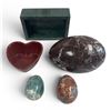 Image 1 : 3 Polished Marble Eggs - Largest Egg Weighs 2.2 KG and Measures 7" long x 4" diameter