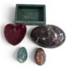 Image 2 : 3 Polished Marble Eggs - Largest Egg Weighs 2.2 KG and Measures 7" long x 4" diameter