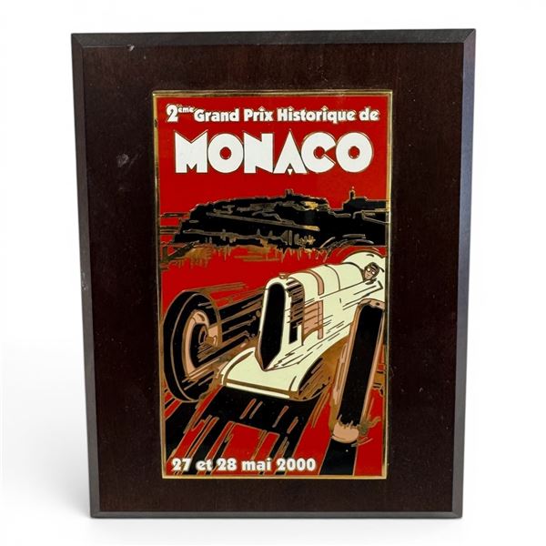 2nd Grand Prix Monaco Commemorative Plaque in Original Box - 5" x 6.5"