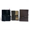 Image 1 : New - 2 Leather & 1 Faux Leather Wrapped journals with Unlined Pages (Average size is 8" x 10")