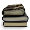 Image 2 : New - 2 Leather & 1 Faux Leather Wrapped journals with Unlined Pages (Average size is 8" x 10")