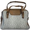 Image 1 : Calvin Klein All Over Monogram Becky Satchel - Vegan Leather - Preowned