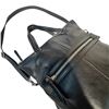 Image 3 : Large Black Leather Shoulder Bag with Fossil Logo - Preowned