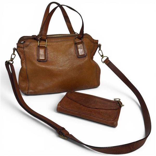 Vintage Fossil Brown Leather Purse and Wallet