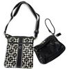 Image 1 : Small Cross Body Bag and Wristlet Purse with Coach Logo - Preowned