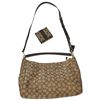 Image 2 : 2-Tone Brown Coach Logo Canvas Purse and Wallet - Preowned