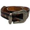Image 6 : Group of 5 Leather Belts with Buckles - Variety of Designs and Sizes
