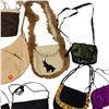 Image 4 : Large Wicker Box with Assorted Purses, Wallets and Clothing - Preowned