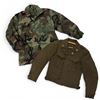 Image 1 : Camo Jacket & Vintage Green Wool US Ike Field Jacket with Brass US and Infantry Buttons