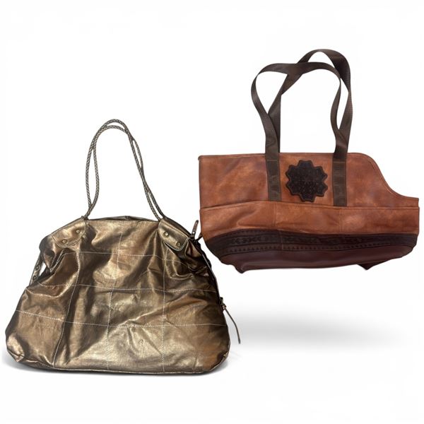 Rufflife Small Pet Carry Bag and Bronze Tote Bag