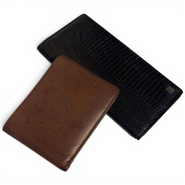 Men's Leather Dunhill Bifold Wallet & Louis Quatorize Long Wallet - Preowned