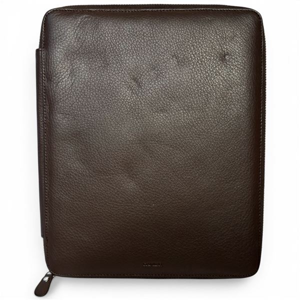 Brown Danier Leather Zippered iPad Case - Preowned