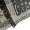 Image 2 : Zippered Wallet, 1 Purple Pashmina & 1 Black/Grey Scarf - All with Louis Vuitton Logo - Preowned