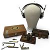 Image 1 : Rare Canadian Early Radio & Telegraph Collection with Pocket Knives & Cigar Box - 9 Pieces