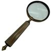 Image 2 : Vintage Black Rotary Dial Telephone Paired with a Brass-framed Magnifying Glass