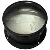 Image 3 : Vintage Large-Format Magnifying Convex Optical Lens in Black Metal Flanged Housing, C. Mid 20th