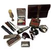 Image 2 : Large Lot of Vintage & Antique Men's Grooming Items: Combs, Scissors, Brush, Razor Sharpener & More