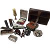 Image 4 : Large Lot of Vintage & Antique Men's Grooming Items: Combs, Scissors, Brush, Razor Sharpener & More
