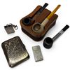 Image 2 : Tobacciana Collection: Falcon, Salvinelli 511 & Meerschaum Pipes. Plus Pipe Rest, Match Box & More