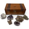 Image 1 : Box of Magic Mystery Crystals, and Minerals: Quartz Clusters, Amethyst, Pyrite, and More