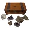 Image 2 : Box of Magic Mystery Crystals, and Minerals: Quartz Clusters, Amethyst, Pyrite, and More