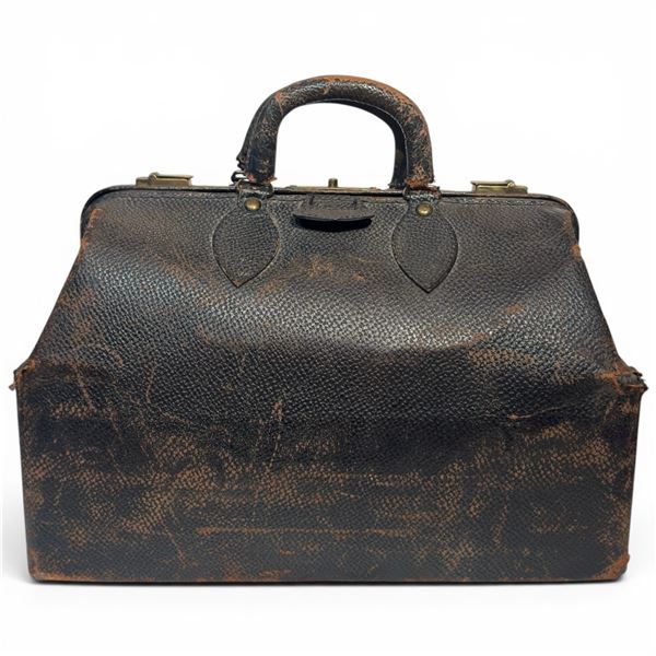 Early 20th Century Christie Leather Physician's Gladstone Bag