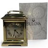 Image 1 : New Bulova B7470 Brass Mantel Clock Quartz Movement - New in Box.
