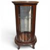 Image 1 : Small Tabletop Curio Cabinet Wood and Glass Construction Four Footed 22.75x11x11"