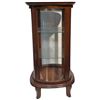 Image 2 : Small Tabletop Curio Cabinet Wood and Glass Construction Four Footed 22.75x11x11"