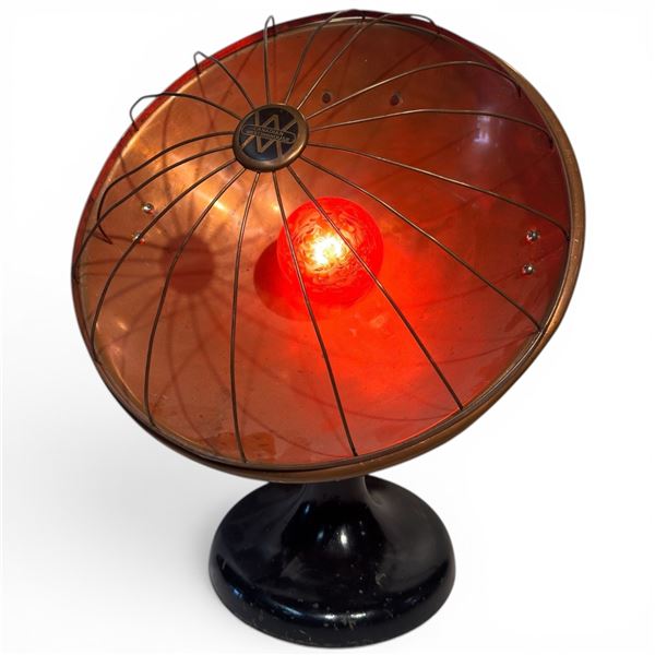 Westinghouse Cozy Glow Heater Lamp 1920s 1950s Era with Red Lightbulb