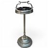 Image 1 : Mid Century Floor Standing Metal Ashtray Total Height is 28"