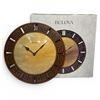 Image 1 : Bulova Wood Wall Clock C4372 Tephra Quartz Movement