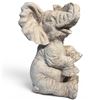 Image 1 : Decorative White Elephant Figurine in Playful Pose