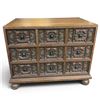 Image 1 : Carved Wood Chest of Drawers with 3 Drawers Includes Greeting Cards Collection