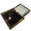 Image 2 : Brass Curios; Pestle 7.5", Small Kerosene Carriage Lantern &Industrial Brass Picture Frame