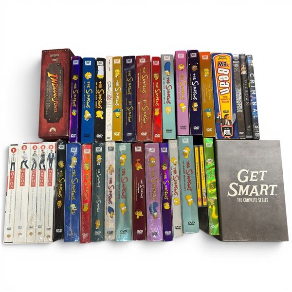 Massive DVD Collection: the Simpsons Seasons 1-20, Chuck, Indiana Jones, Get Smart & More
