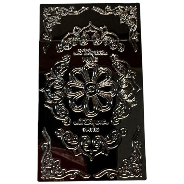 New - S.T. Dupont Paris - Silver-Tone Black Lacquer Lighter -  Made in France - Ligne 2 - Big Logo -