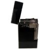 Image 4 : New - S.T. Dupont Paris - Silver-Tone Black Lacquer Lighter -  Made in France - Ligne 2 - Big Logo -