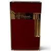 Image 2 : New - S.T. Dupont Paris - Red Lacquer Gold-Tone Lighter -  Made in France - Ligne 2 - Big Logo - No