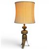Image 1 : James Mont Style Hollywood Regency Asian Design Table Lamp - Cast Metal Base - Lamp base is 20" tall