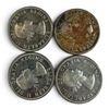 Image 1 : 4 x 1958 Canadian Silver Dollars - 80% Silver BC Centennial "Death Dollars" - Circulated -  One coin