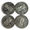 Image 2 : 4 x 1958 Canadian Silver Dollars - 80% Silver BC Centennial "Death Dollars" - Circulated -  One coin