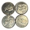 Image 1 : 4 x 1958 Canadian Silver Dollars - 80% Silver BC Centennial "Death Dollars" - Circulated -  One coin