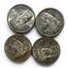 Image 2 : 4 x 1958 Canadian Silver Dollars - 80% Silver BC Centennial "Death Dollars" - Circulated -  One coin