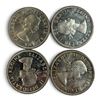 Image 2 : 4 x 1958 Canadian Silver Dollars - 80% Silver BC Centennial "Death Dollars" - Circulated -  One coin