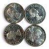 Image 1 : 4 x 1958 Canadian Silver Dollars - 80% Silver BC Centennial "Death Dollars" - Circulated -  One coin